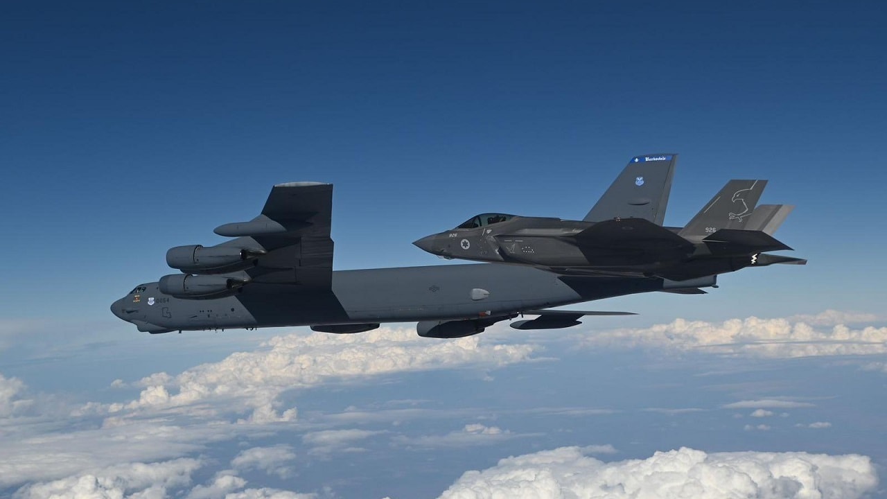 B-52H and F-35I Adir. Image Credit: IDF.