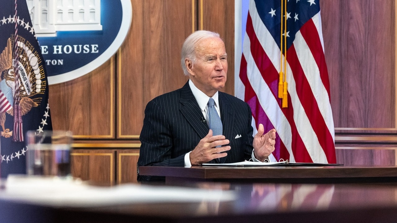 President Joe Biden participates and delivers remarks in a roundtable with business and labor leaders on the economy, Friday, November 18, 2022, in the South Court Auditorium in the Eisenhower Executive Office Building at the White House. (Official White House Photo by Erin Scott)