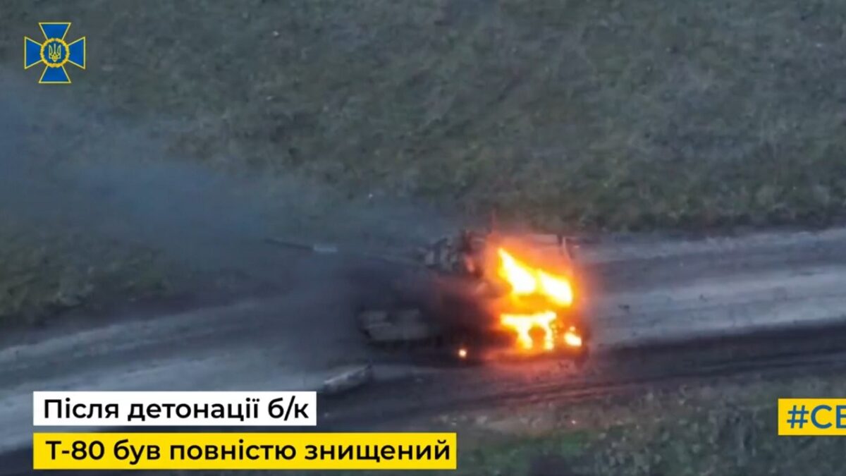 T-80BV under attack. Image Credit: Screenshot. 