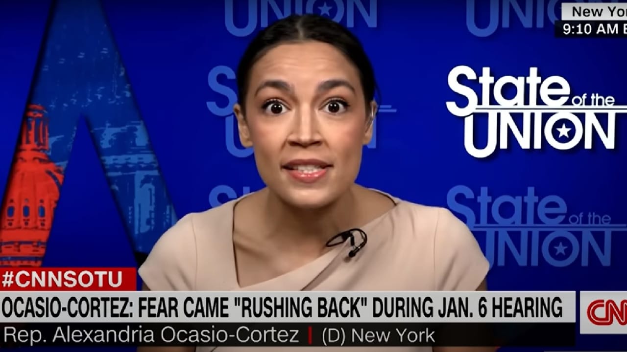 AOC on CNN. Image: YouTube Screenshot.