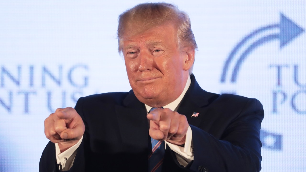 President of the United States Donald Trump speaking with attendees at the 2019 Teen Student Action Summit hosted by Turning Point USA at the Marriott Marquis in Washington, D.C. Image Credit: Gage Skidmore.