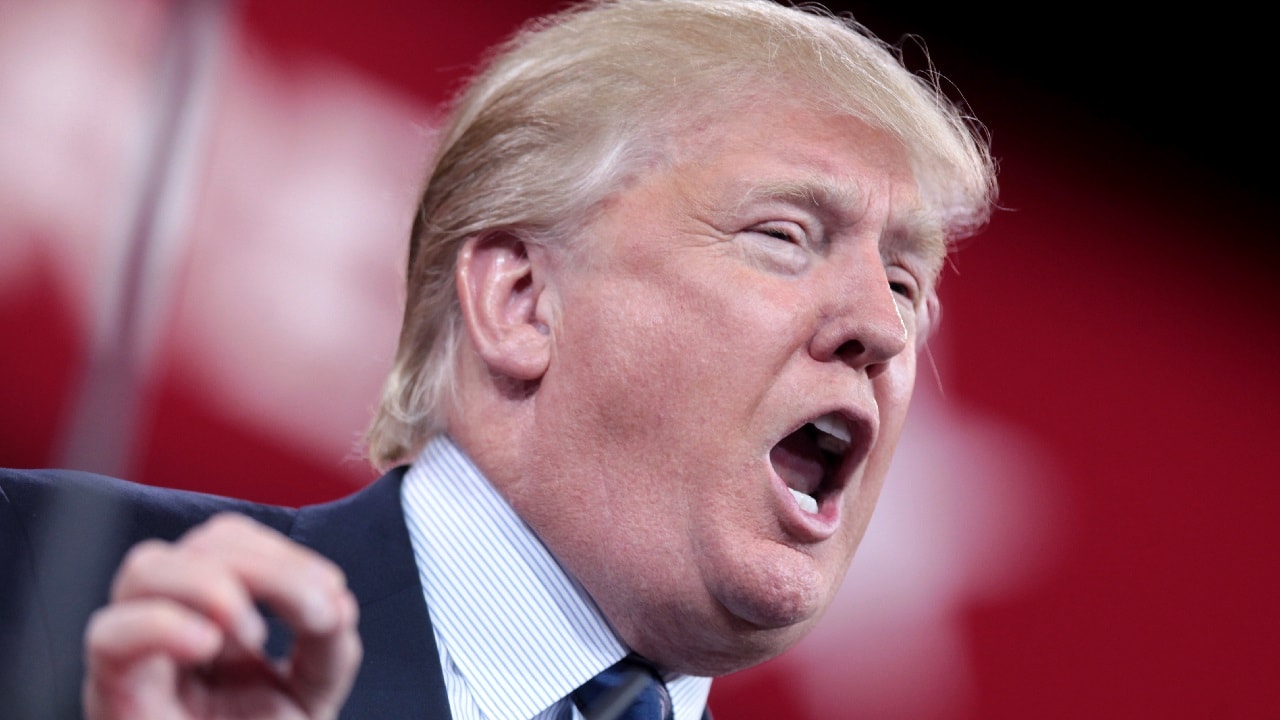 Donald Trump speaking at the 2015 Conservative Political Action Conference (CPAC) in National Harbor, Maryland. Image Credit: Gage Skidmore.