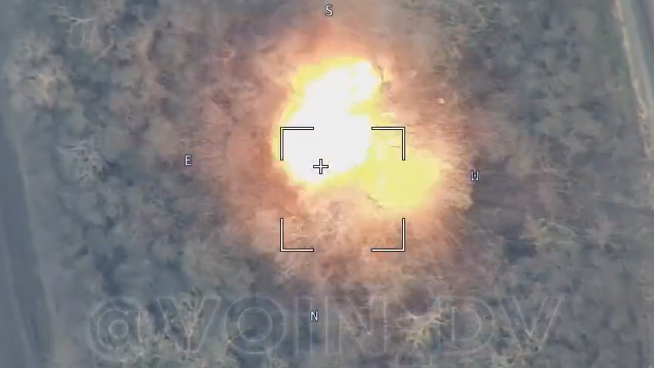 'Ammo Went Boom' Ukraine Footage Shows Powerful Drone Attack on T72
