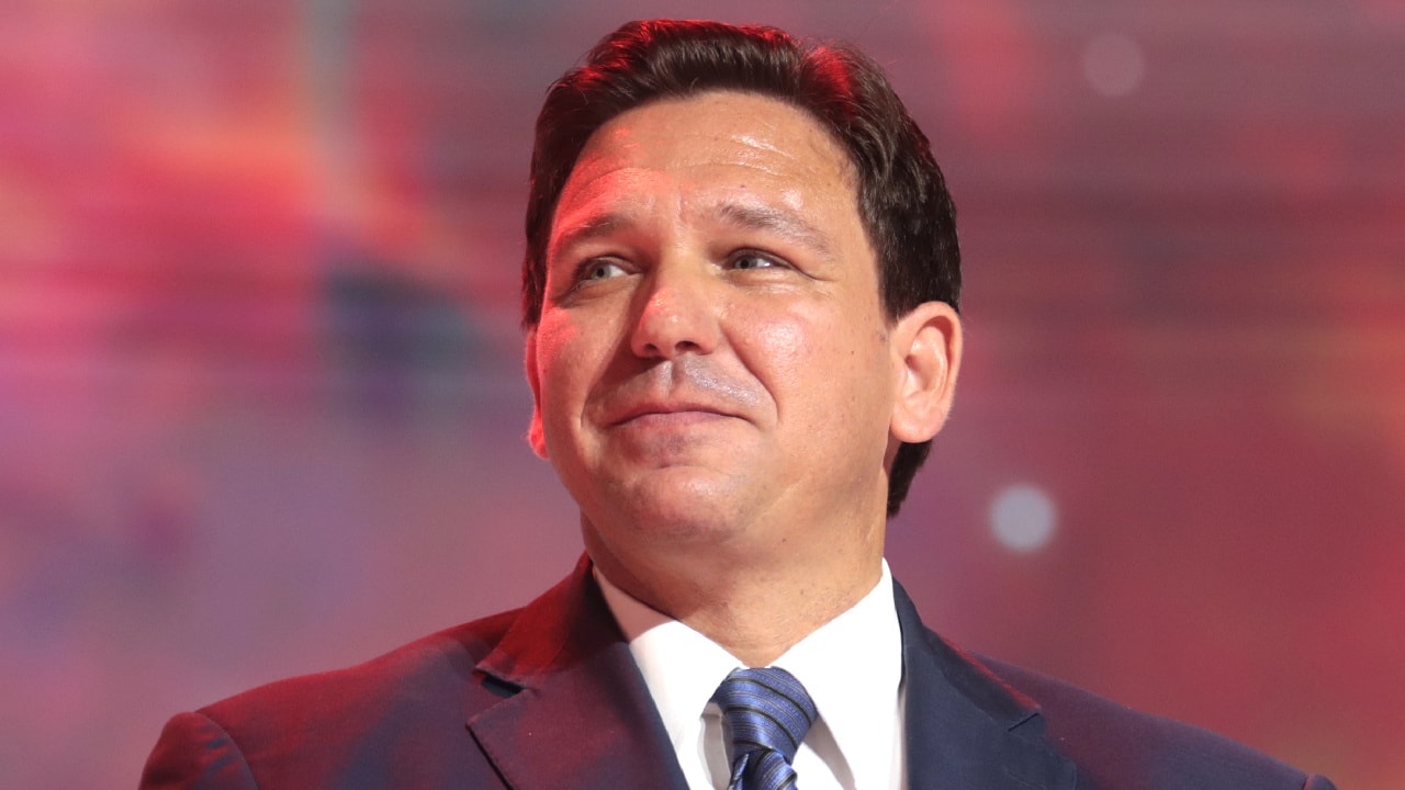Governor Ron DeSantis speaking with attendees at the 2022 Student Action Summit at the Tampa Convention Center in Tampa, Florida. By Gage Skidmore.