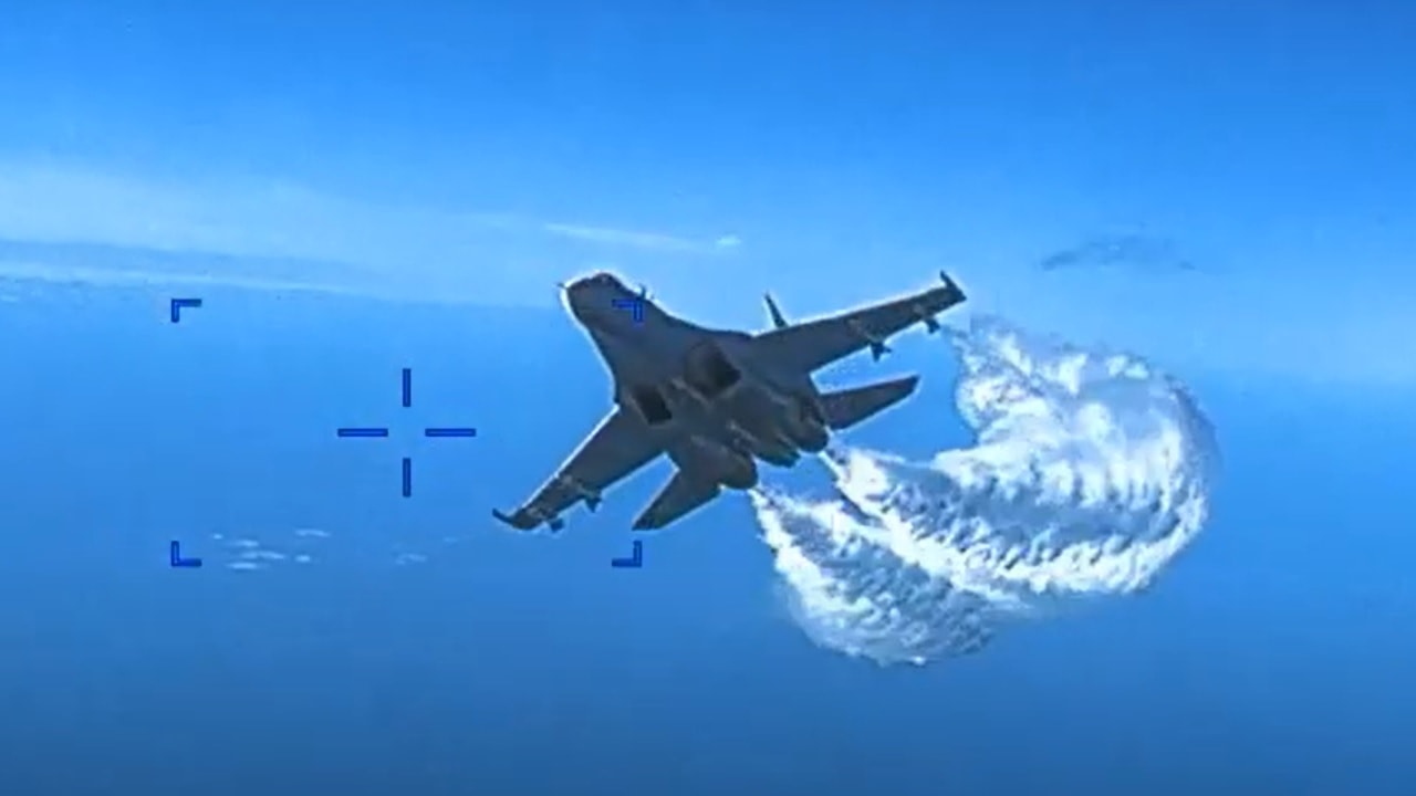 Su-27 Rusijos drono atakos ekrano kopija