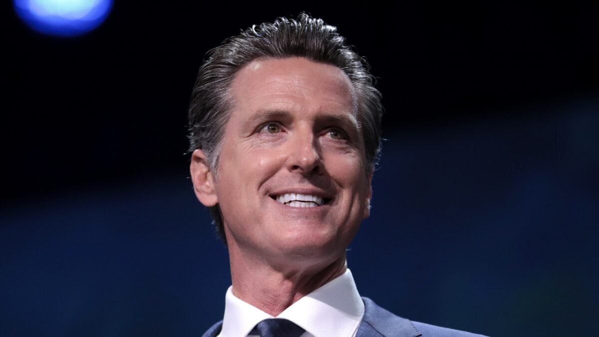 By Gage Skidmore. Governor Gavin Newsom speaking with attendees at the 2019 California Democratic Party State Convention at the George R. Moscone Convention Center in San Francisco, California.