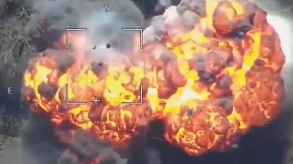 Drone attack in Ukraine. Image Credit: Screenshot.