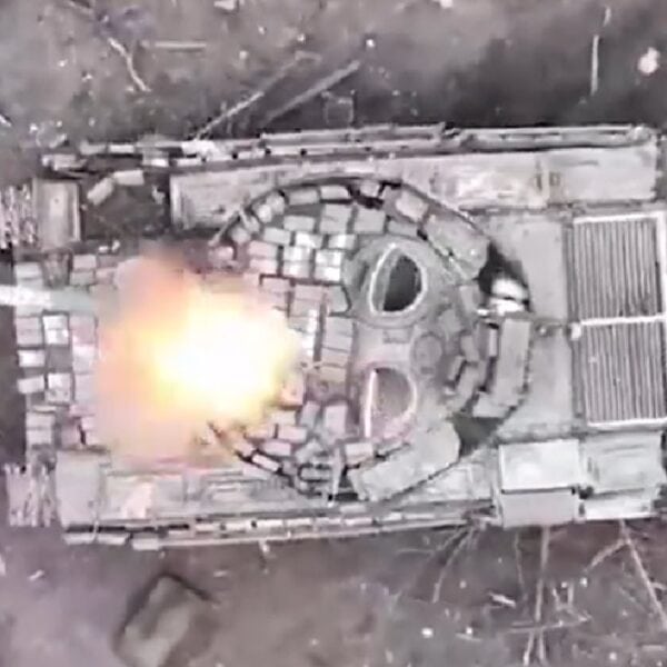 T-72 Attacked by Ukraine. Image Credit: Social Media Screenshot.