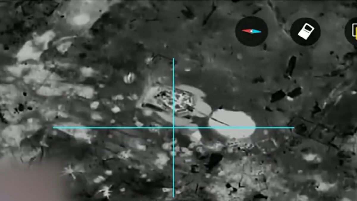 Ukraine Drone Attack on T-90M. Image Credit: Twitter Screenshot.