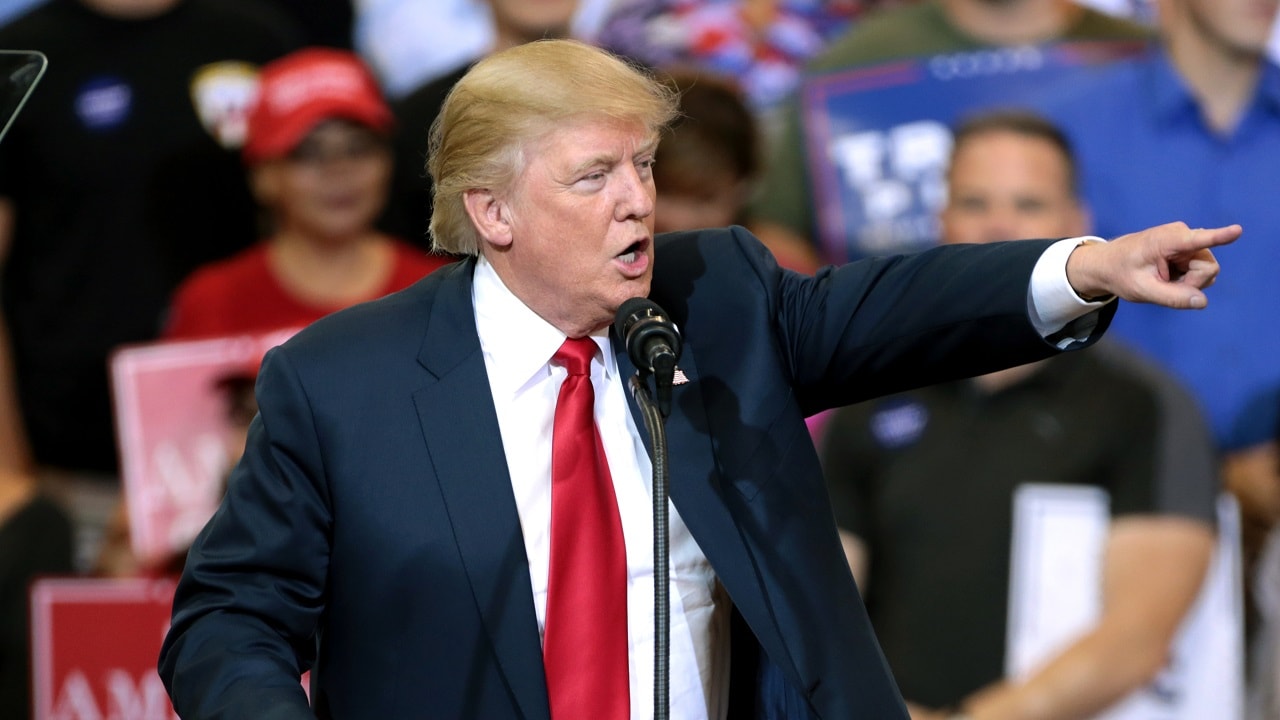 By Gage Skidmore: Donald Trump speaking with supporters at a campaign rally at the Phoenix Convention Center in Phoenix, Arizona.