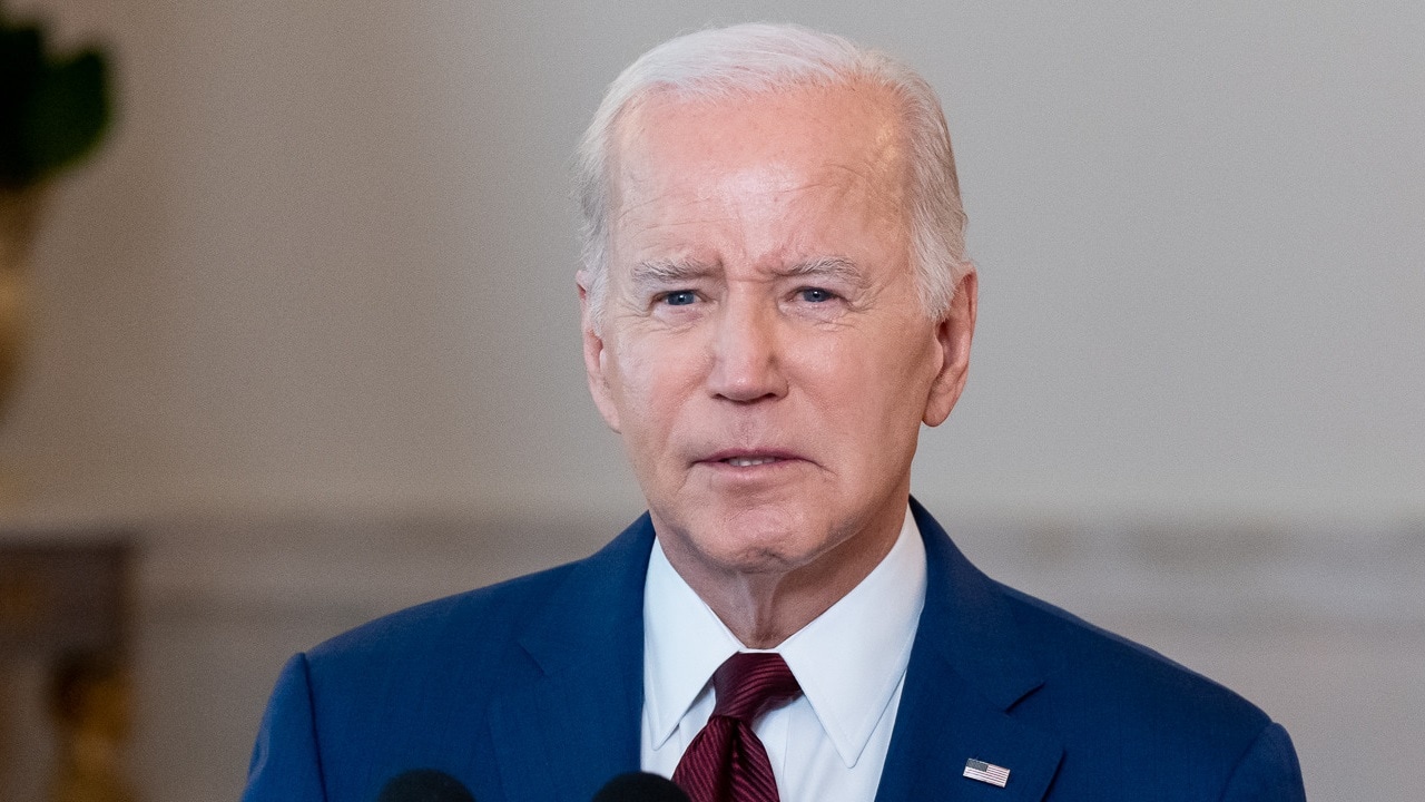 President Joe Biden, joined by First Lady Jill Biden, delivers remarks on the 1-year anniversary of the Robb Elementary School shooting in Uvalde, Texas, Wednesday, May 24, 2023, on the Grand Staircase of the White House. (Official White House Photo by Adam Schultz)