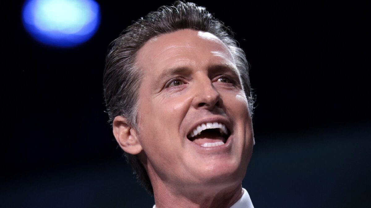 By Gage Skidmore: Governor Gavin Newsom speaking with attendees at the 2019 California Democratic Party State Convention at the George R. Moscone Convention Center in San Francisco, California.