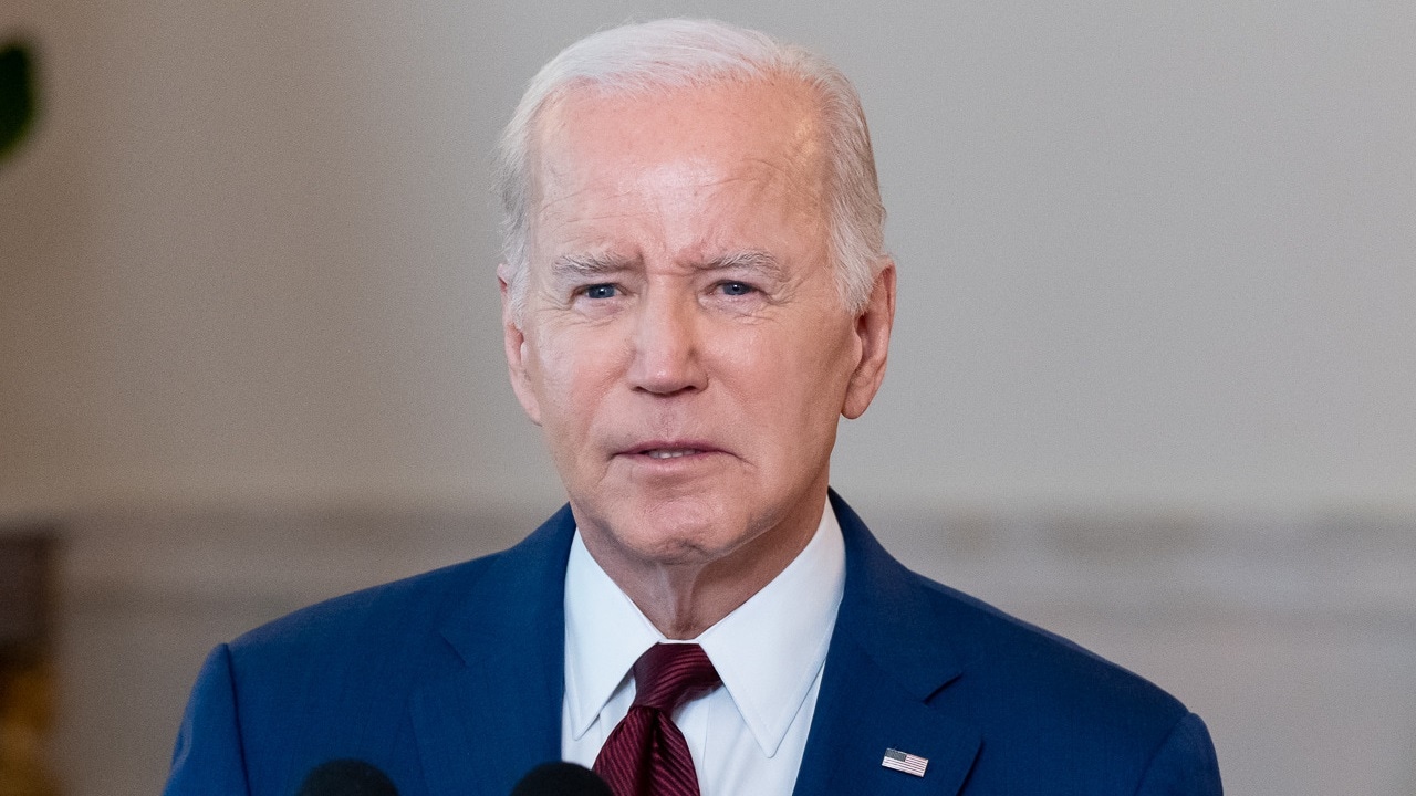 President Joe Biden, joined by First Lady Jill Biden, delivers remarks on the 1-year anniversary of the Robb Elementary School shooting in Uvalde, Texas, Wednesday, May 24, 2023, on the Grand Staircase of the White House. (Official White House Photo by Adam Schultz)