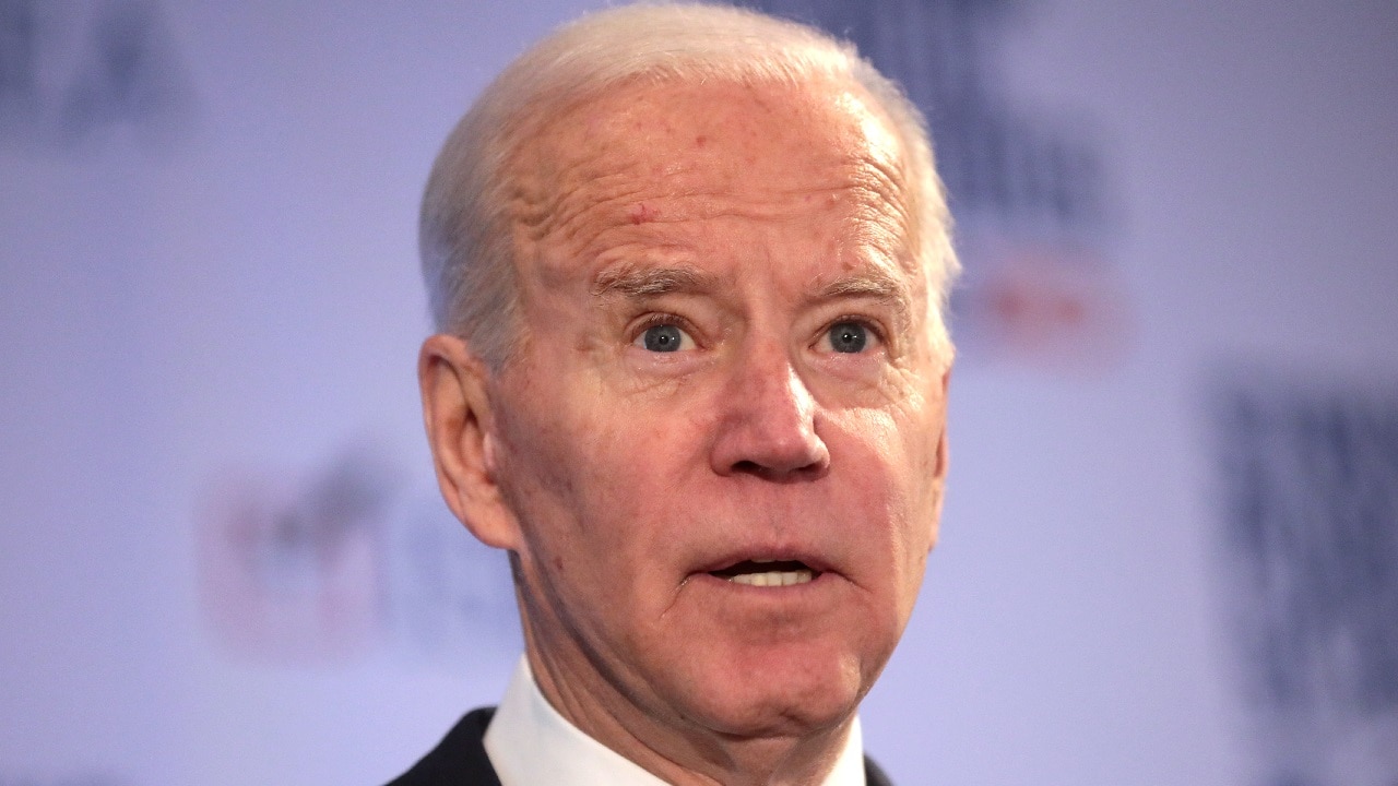 Former Vice President of the United States Joe Biden speaking with attendees at the 2020 Iowa State Education Association (ISEA) Legislative Conference at the Sheraton West Des Moines Hotel in West Des Moines, Iowa.