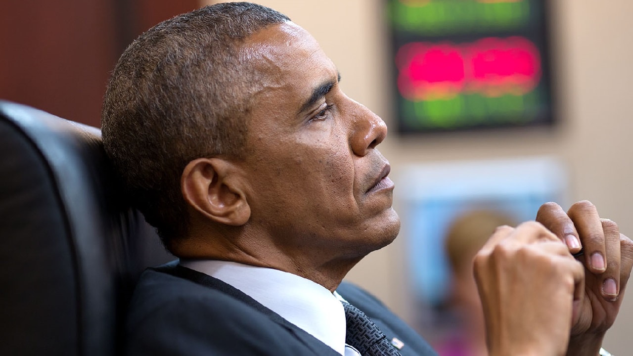 President Barack Obama convenes a National Security Council meeting in the Situation Room of the White House, July 28, 2014. (Official White House Photo by Pete Souza)