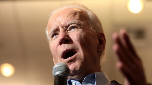 Former Vice President of the United States Joe Biden speaking with supporters at a community event at Sun City MacDonald Ranch in Henderson, Nevada. By Gage Skidmore.