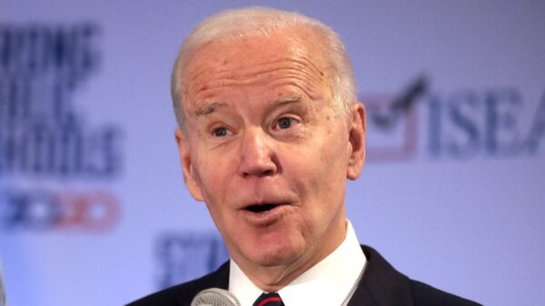 Former Vice President of the United States Joe Biden speaking with attendees at the 2020 Iowa State Education Association (ISEA) Legislative Conference at the Sheraton West Des Moines Hotel in West Des Moines, Iowa. By Gage Skidmore.