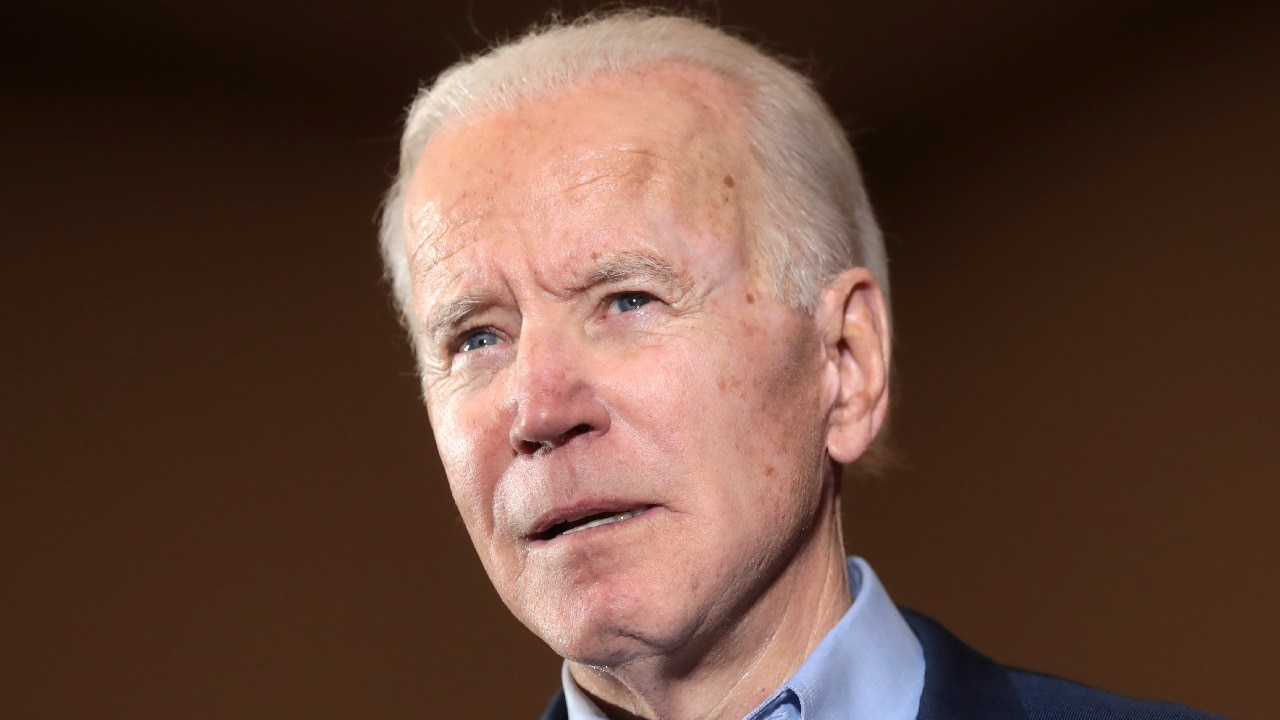 Former Vice President of the United States Joe Biden speaking with supporters at a community event at Sun City MacDonald Ranch in Henderson, Nevada. From Gage Skidmore.