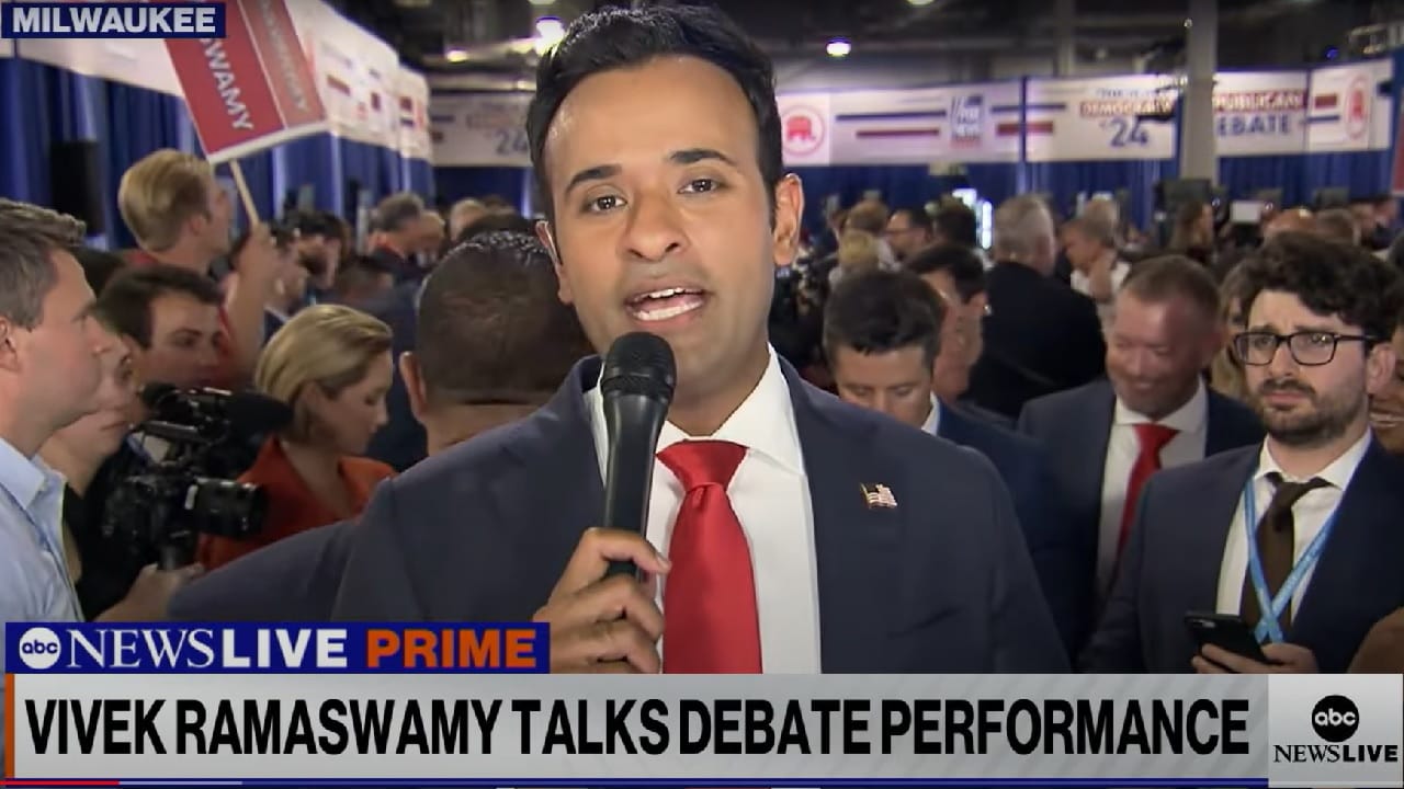 Vivek Ramaswamy GOP Debate. Image: ABC Screenshot.