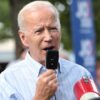 Former Vice President Joe Biden speaking with supporters at a pre-Wing Ding rally at Molly McGowan Park in Clear Lake, Iowa. Image Credit: Gage Skidmore.