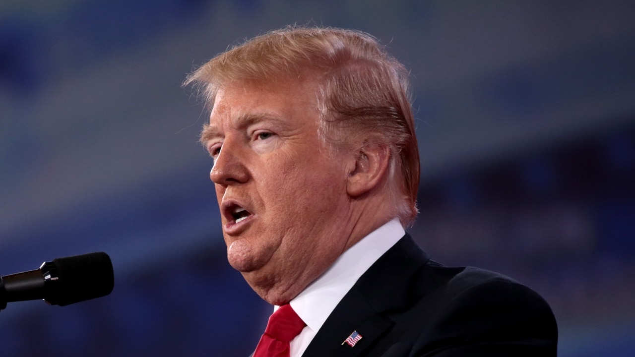 President of the United States Donald Trump speaking at the 2018 Conservative Political Action Conference (CPAC) in National Harbor, Maryland. By Gage Skidmore.