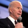 Former Vice President of the United States Joe Biden speaking with attendees at the 2020 Iowa State Education Association (ISEA) Legislative Conference at the Sheraton West Des Moines Hotel in West Des Moines, Iowa. By Gage Skidmore.