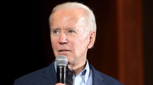 Former Vice President of the United States Joe Biden speaking with supporters at a community event at Sun City MacDonald Ranch in Henderson, Nevada. From Gage Skidmore.