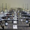 F-16 Fighter in a Elephant Walk