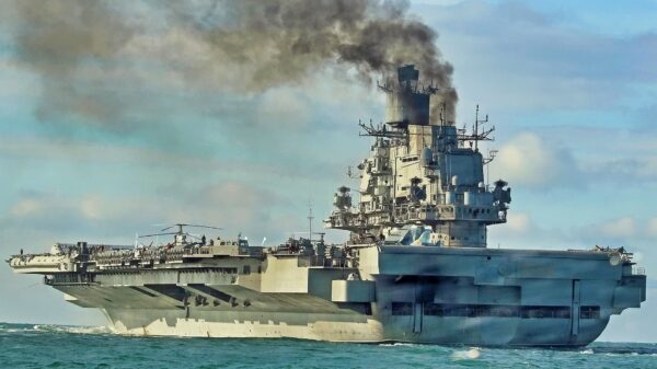 Aircraft Carrier Admiral Kuznetsov Russian Navy.