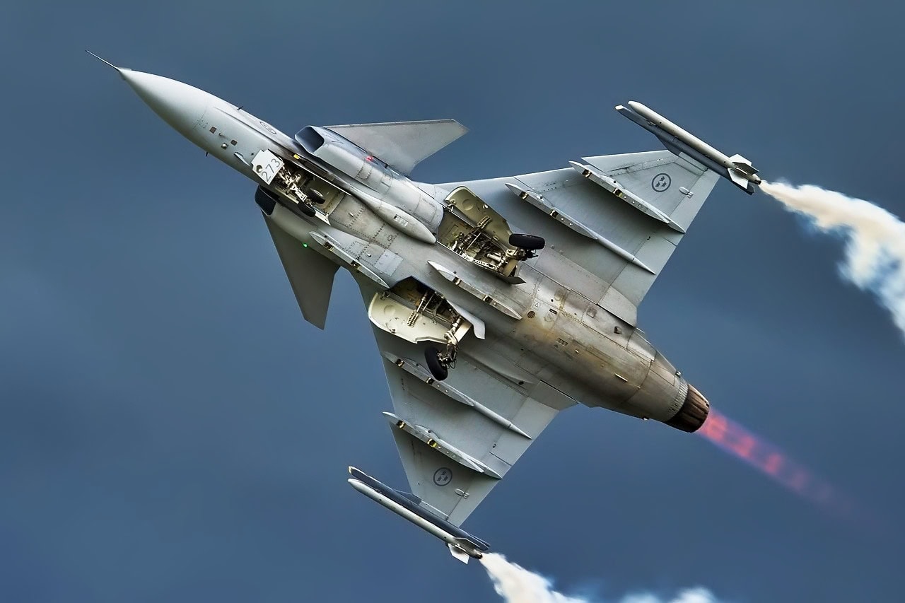 JAS 39 Gripen Fighter from Sweden.