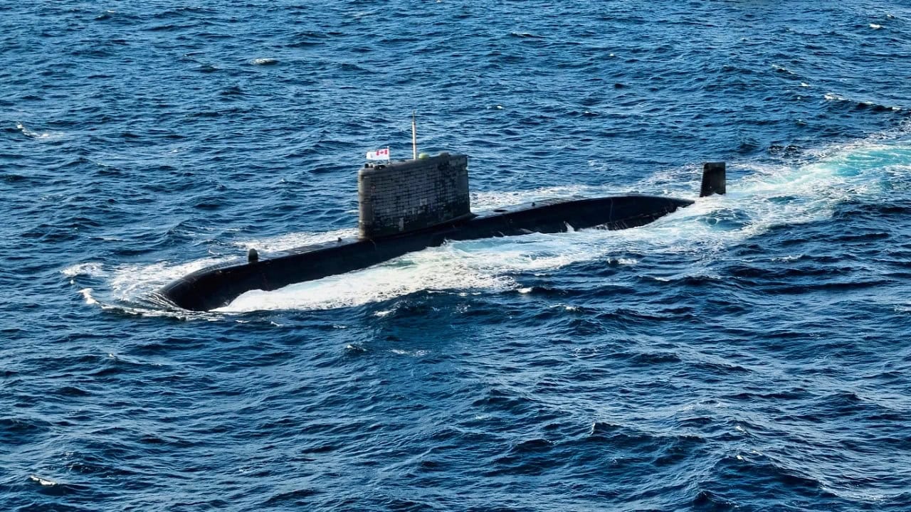Victoria-Class Submarine at Sea