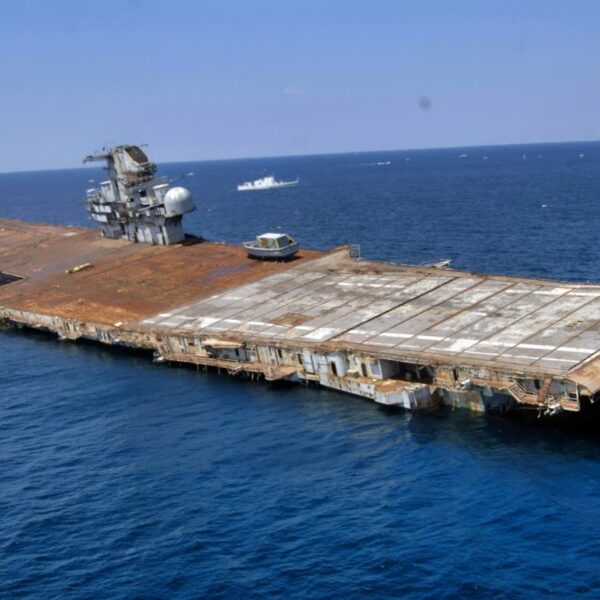 Aircraft Carrier Sinking from U.S. Navy in 2005.