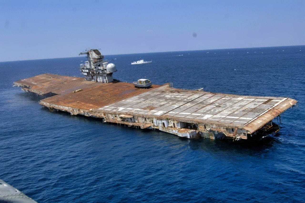 Aircraft Carrier Sinking from U.S. Navy in 2005.