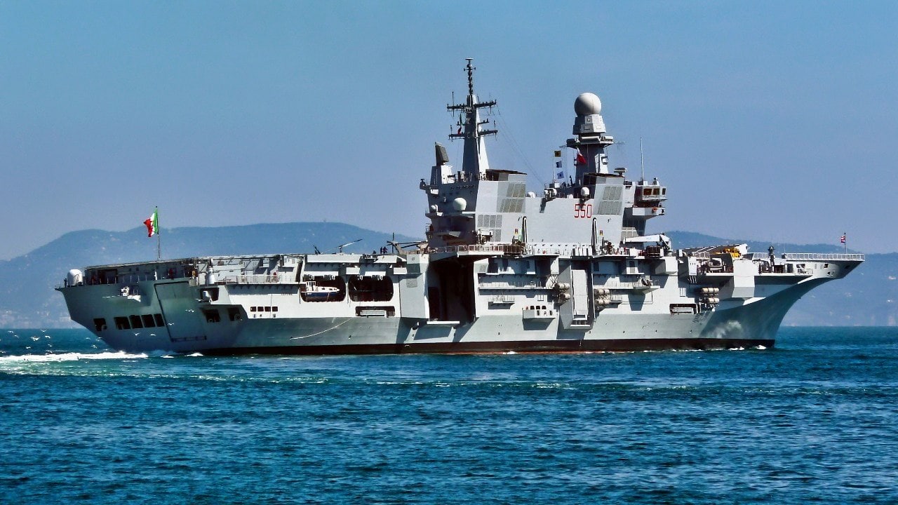 ITS Cavour Aircraft Carrier from Italy.