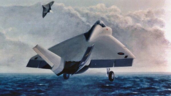 Boeing X-32 Fighter Artist Drawing.