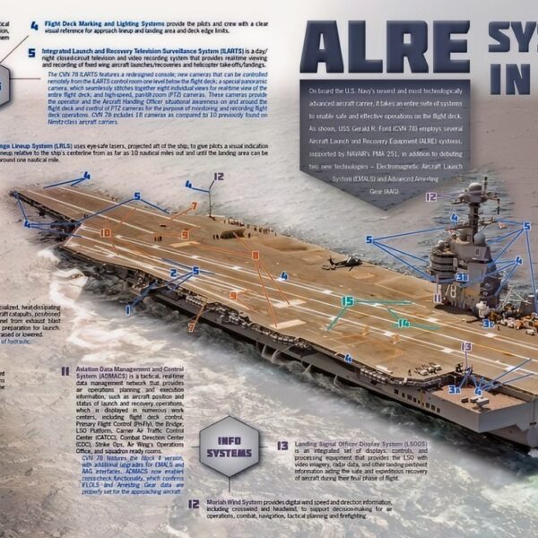Aircraft Carrier USS Gerald R. Ford Diagram