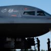 A U.S. Air Force pilots assigned to the 393rd Bomb Squadron prepare a B-2 Spirit aircraft for hot-pit refueling at Pease Air National Guard Base, New Hampshire, Sept. 20, 2025. The aircraft is the first operated by the 509th Bomb Wing to land at Pease ANGB, formerly Pease Air Force Base, since the 509 BW, formerly 509th Bombardment Wing, was stationed at Pease AFB and the active-duty base closed nearly 35 years ago. The lineage of the 509th BW traces back to the World War II Era when the 509th Composite Group dropped the atomic bombs on Japan. (U.S. Air Force photo by Staff Sgt. Joshua Hastings)