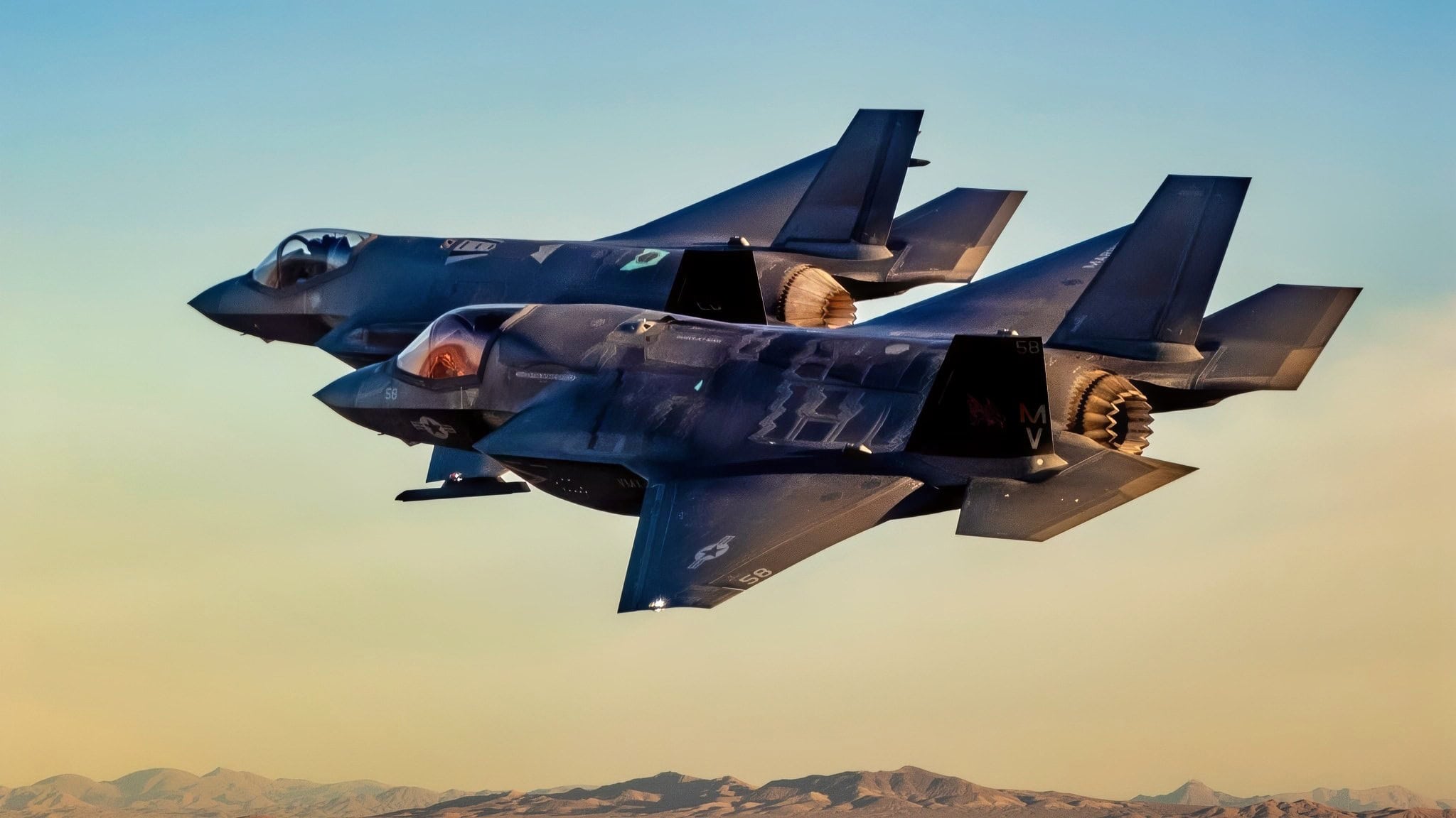 Test pilots with the 461st Flight Test Squadron, 412th Test Wing, return to Edwards Air Force Base, California, on January 21 after conducting a TR-3 AIM-120 live fire mission over the Pacific Test Range. The F-35 Integrated Test Force at Edwards is responsible for developmental testing of all three F-35 aircraft variants across the joint-services. (Courtesy Photo)