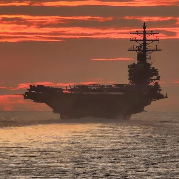 210618-N-JW440-2165 STRAIT OF MALACCA (June 18, 2021) As seen from the Ticonderoga-class guided-missile cruiser USS Shiloh (CG 67), the Navy’s only forward-deployed aircraft carrier USS Ronald Reagan (CVN 76) transits the South China Sea with the Arleigh Burke-class guided missile destroyer USS Halsey (DDG 97). The ships are part of Task Force 70/Carrier Strike Group 5, conducting underway operations in support of a free and open Indo-Pacific. (U.S. Navy Photo by Mass Communication Specialist 1st Class Rawad Madanat)