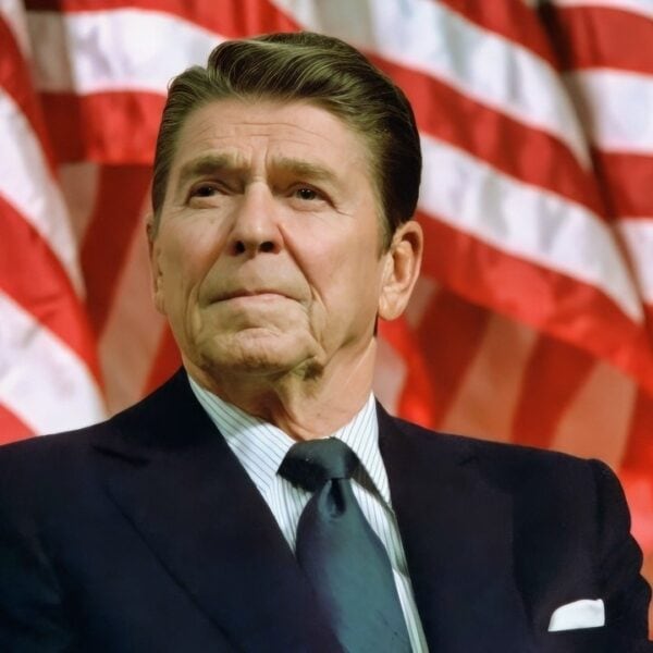 2/8/1982 President Reagan at a rally for Senator David Durenberger in Minneapolis Minnesota
