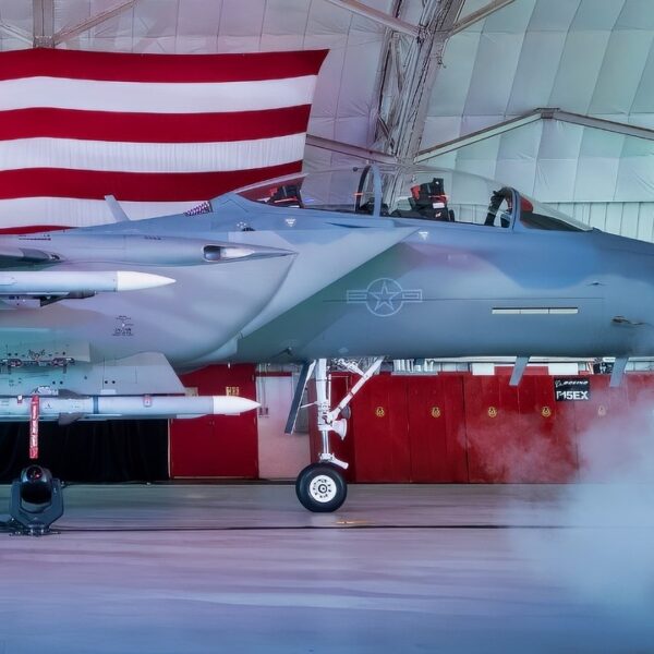 The Air Force’s newest fighter, the F-15EX Eagle II, was revealed and named during a ceremony April 7 at Eglin Air Force Base, Fla. The aircraft will be the first Air Force aircraft to be tested and fielded from beginning to end, through combined developmental and operational tests. (U.S. Air Force photo/Samuel King Jr.)