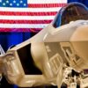F-35 Fighter With U.S. Flag