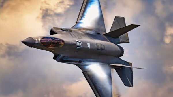 A U.S. Air Force F-35A Lightning II, assigned to the F-35A Lightning II Demonstration Team, piloted by Maj. Melanie ‘MACH’ Kluesner, performs during the 2025 Battle Creek Field of Flight Air Show over Battle Creek, Michigan, July 5, 2025. The F-35A Demonstration Team showcases the jet’s unique maneuverability and advanced capabilities at air shows across the nation. (U.S. Air Force photo by Staff Sgt Zachary Rufus)