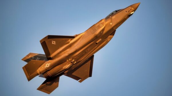 A U.S. Air Force F-35A Lightning II, performs Sept. 24, 2021, at Mather Airport in Sacramento, California. Travis Air Force Base also participated in the event alongside the F-35A Lightning II. With Travis AFB aircraft in sky and its personnel and resources on the ground, Team Travis connected with the community by showcasing what happens behind the gates. (U.S. Air Force photo by Nicholas Pilch)