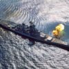 Iowa-Class Battleship Firing Guns