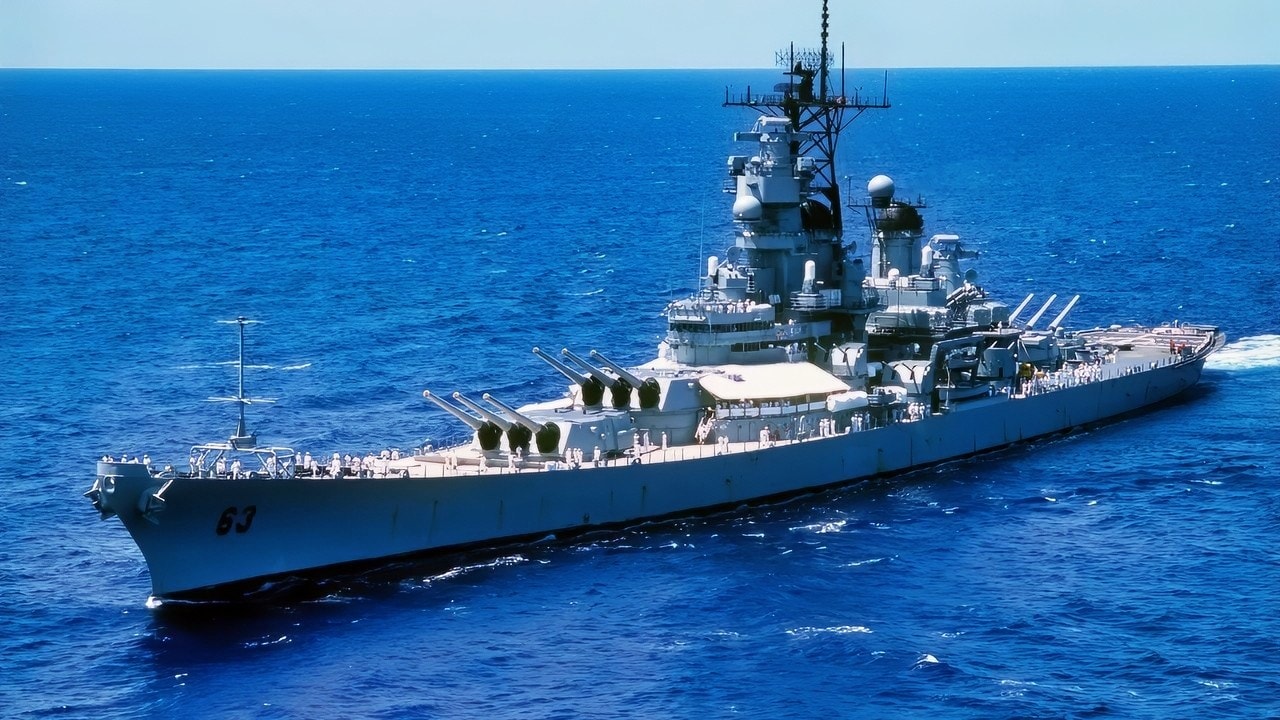 Buriavimas Ajovos klasės mūšio laivu