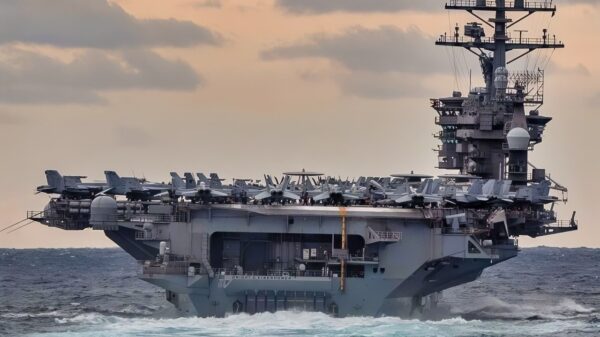 (Jan. 31, 2019) The Nimitz-class aircraft carrier USS Dwight D. Eisenhower (CVN 69) transits the Atlantic Ocean. Eisenhower is conducting operations in the Atlantic Ocean as part of Carrier Strike Group 10. (U.S. Navy photo by Mass Communication Specialist 3rd Class Kody A. Phillips/Released)