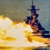 USS Missouri Iowa-Class Battleship Broadside