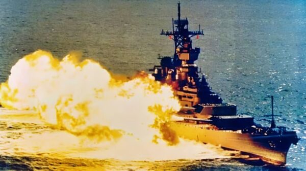 USS Missouri Iowa-Class Battleship Broadside