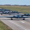 B-2 Spirit stealth bombers assigned to Whiteman Air Force Base taxi and take-off during exercise Spirit Vigilance on Whiteman Air Force Base on November 7th, 2022. Routine exercises like Spirit Vigilance assure our allies and partners that Whiteman Air Force Base is ready to execute nuclear operations and global strike anytime, anywhere. (U.S. Air Force photo by Airman 1st Class Bryson Britt)